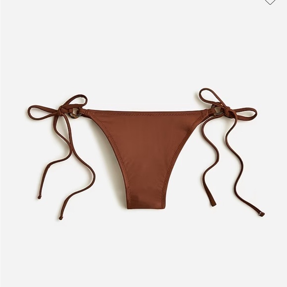 J. Crew Other - J. Crew NWT Women’s ORing Curved Waist Cheeky String Bikini Bottom Size 2X Brown